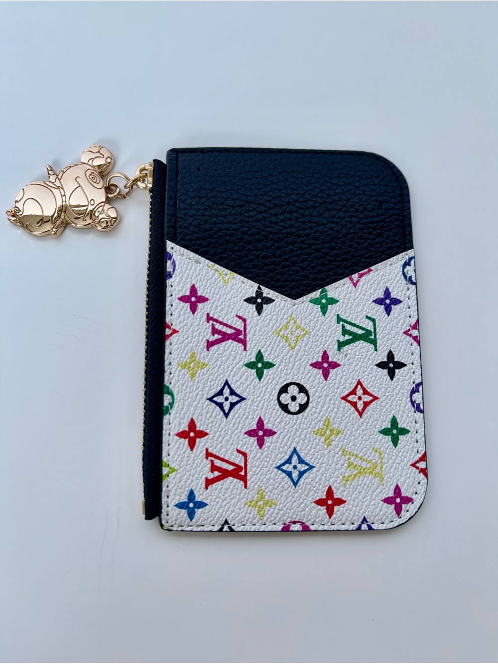 LV X TM Monogram Romy Card
Holder Kawaii Black